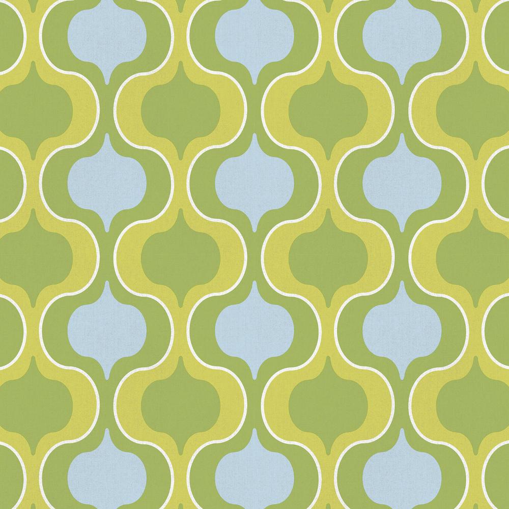 Patton Wallcoverings JJ38040 Rewind Squeeze In Shades Of Green And Blue Wallpaper